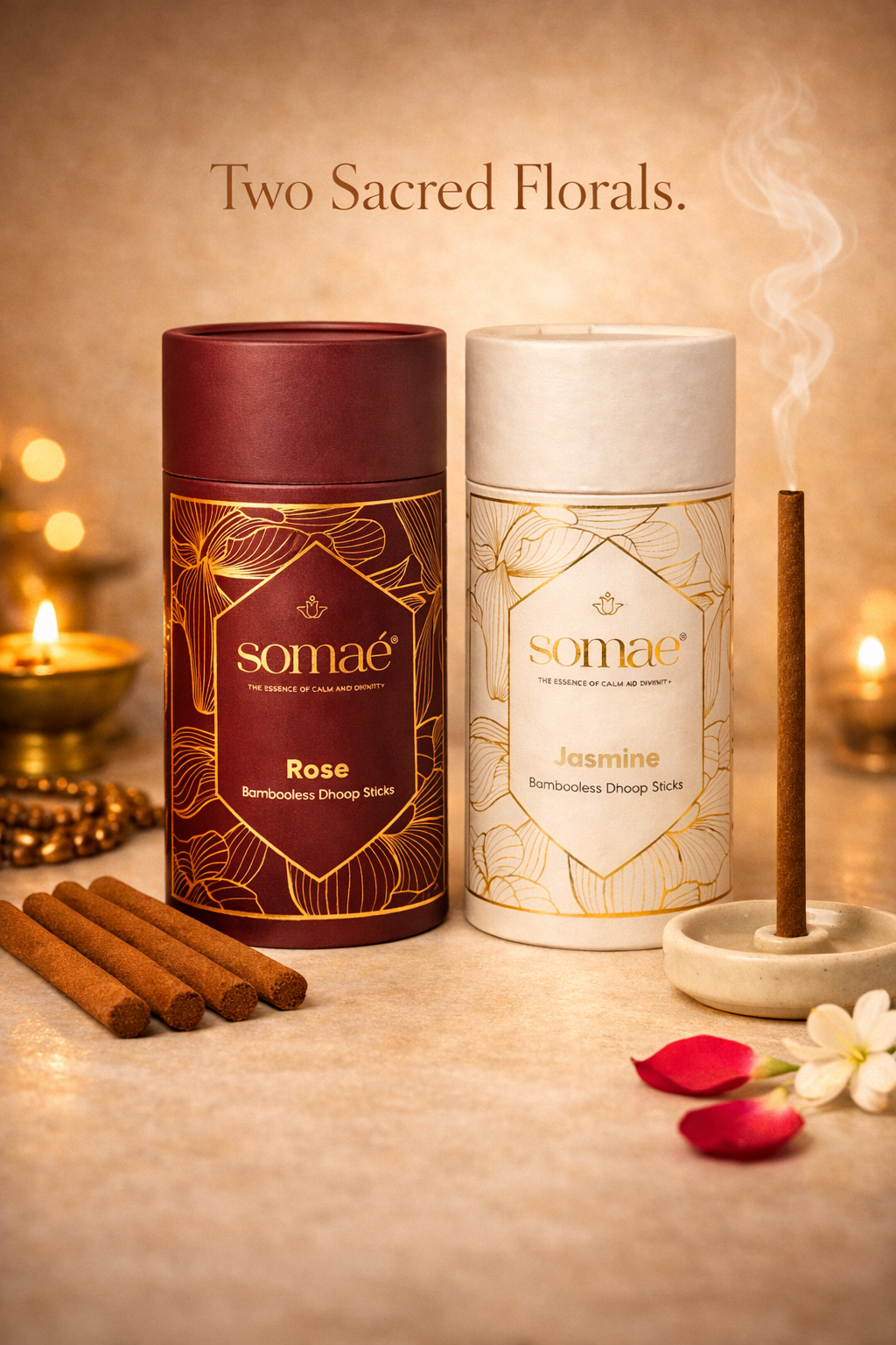 Somaé Fragrance Discovery Duo – Rose & Jasmine – 54 Sticks (2 X 27)