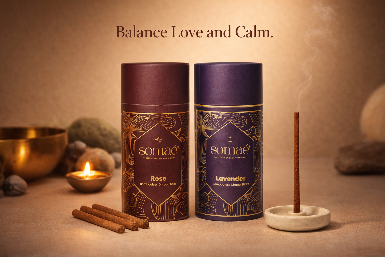 Somaé Fragrance Discovery Duo – Rose & Lavender – 54 Sticks (2 X 27)