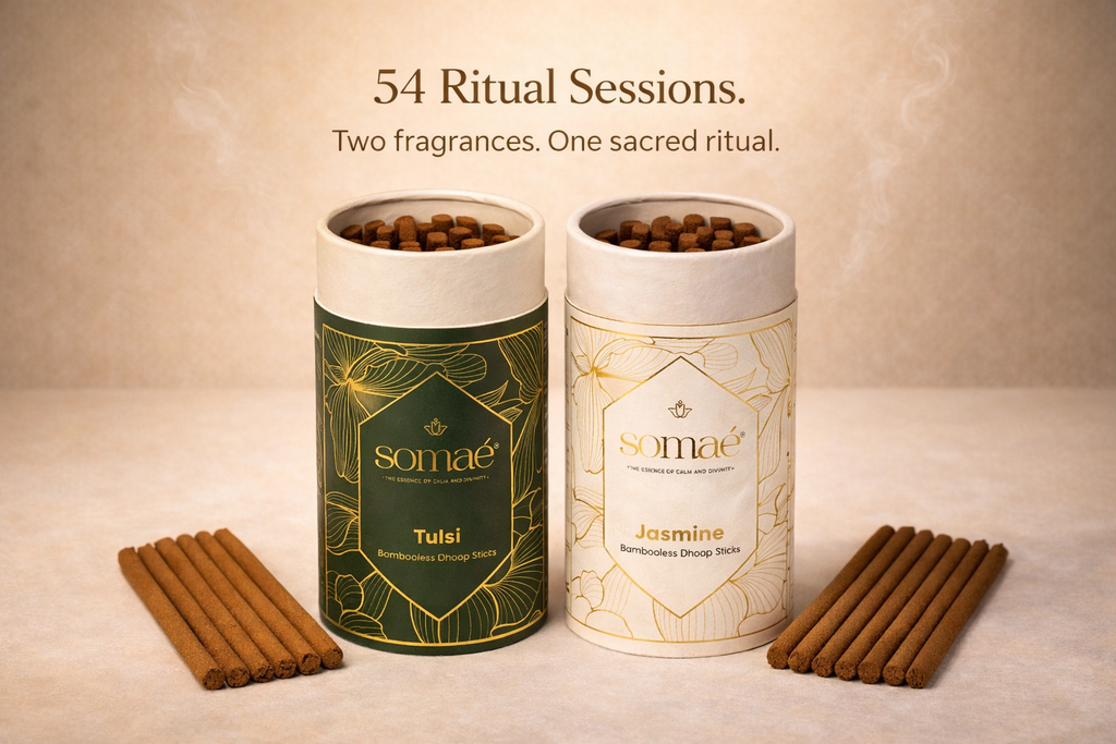 Somaé Fragrance Discovery Duo – Tulsi & Jasmine – 54 Sticks (2 X 27)