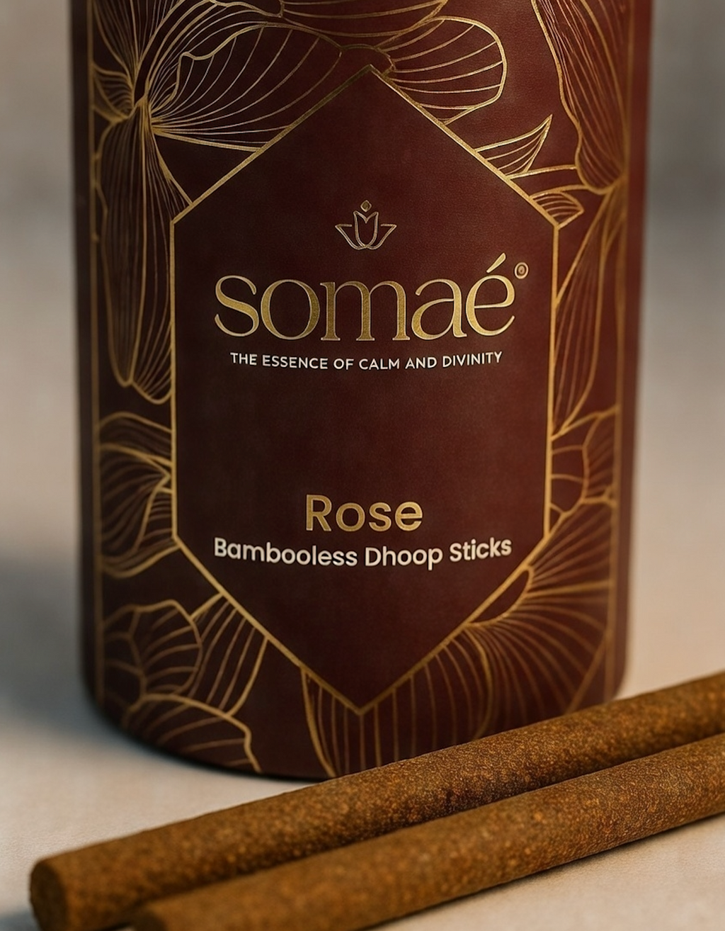 Somae Rose Bambooless Dhoop Sticks - 54 Ritual Sticks