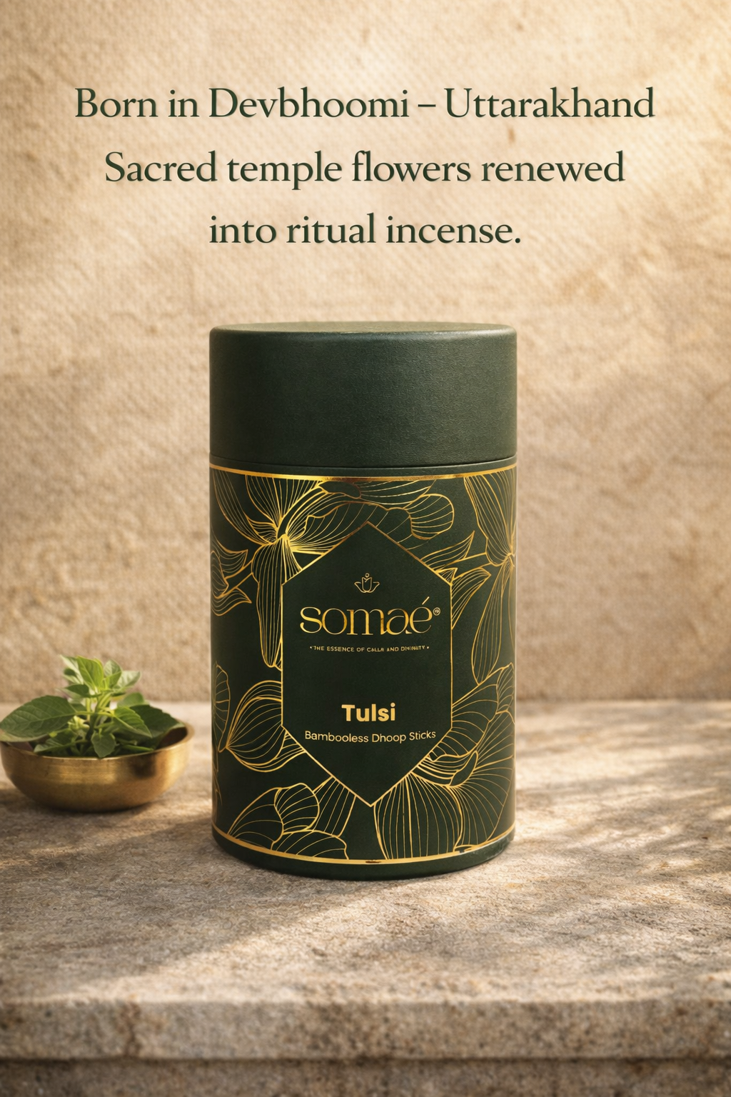⁠Somae Tulsi Bambooless Dhoop Sticks - 54 Ritual Sticks