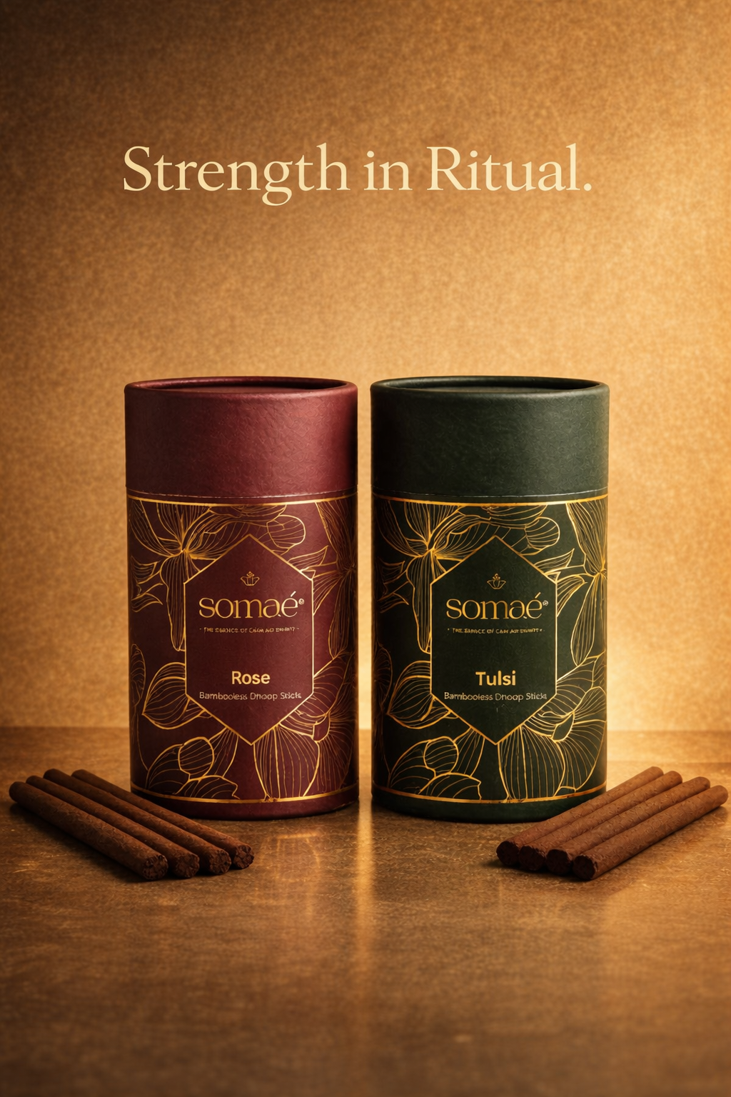 Somaé Shakti Ritual Set – Rose & Tulsi – 108 Ritual Sticks (2 X 54)