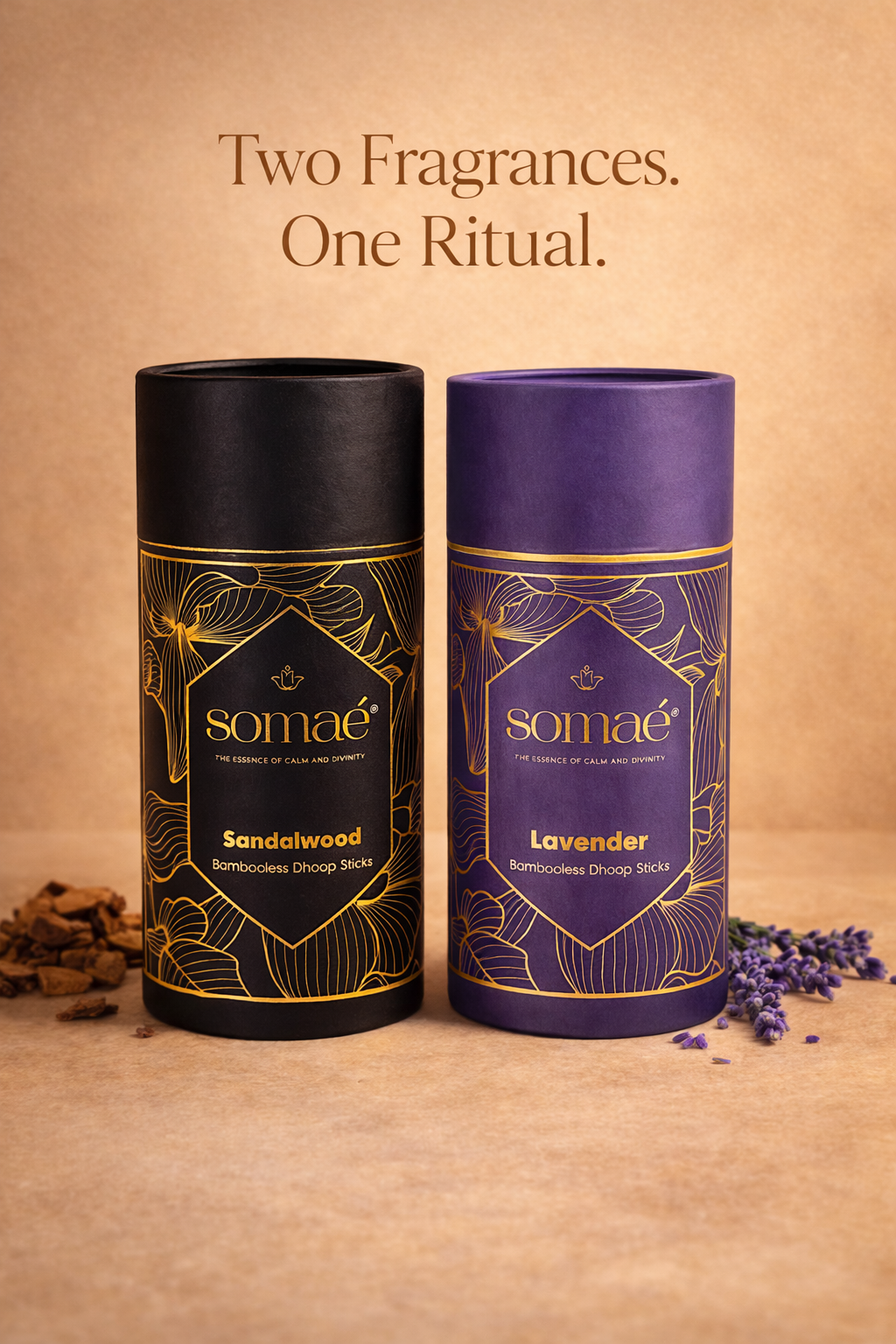 Somaé Fragrance Discovery Duo – Sandalwood & Lavender – 54 Sticks (2 X 27)