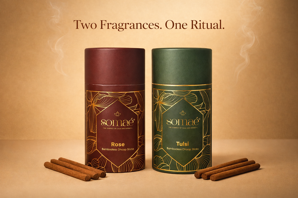 Somaé Fragrance Discovery Duo – Tulsi & Rose – 54 Sticks (2 X 27)