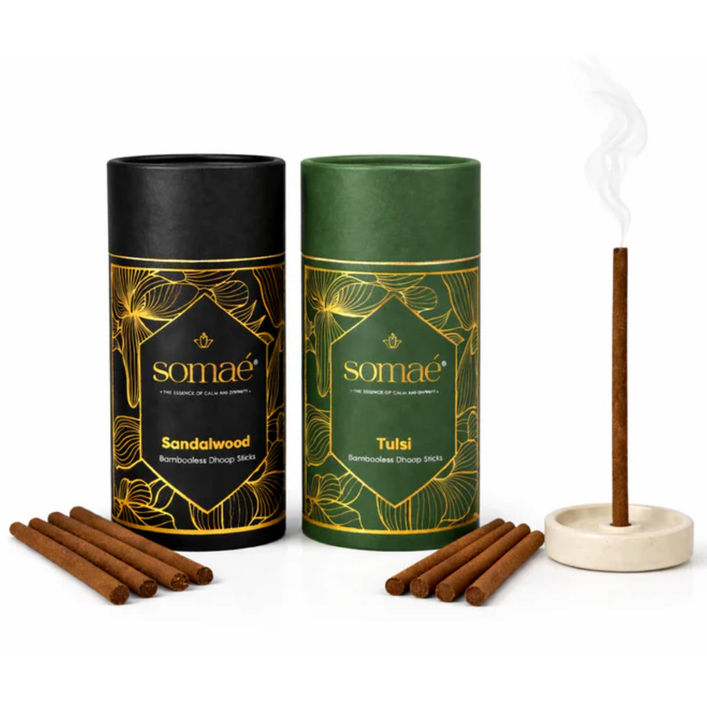Somaé Launch Offer: Fragrance Discovery Duo – Sandalwood & Tulsi – 54 Sticks (2 X 27)