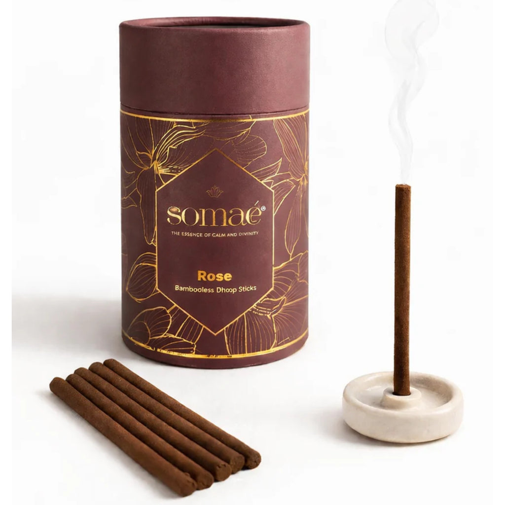 Somae Rose Bambooless Dhoop Sticks - 54 Ritual Sticks
