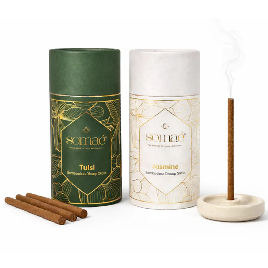 Somaé Fragrance Discovery Duo – Tulsi & Jasmine – 54 Sticks (2 X 27)